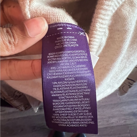 Ralph Lauren Purple Label Tan Cashmere Joggers - Picture 3 of 3